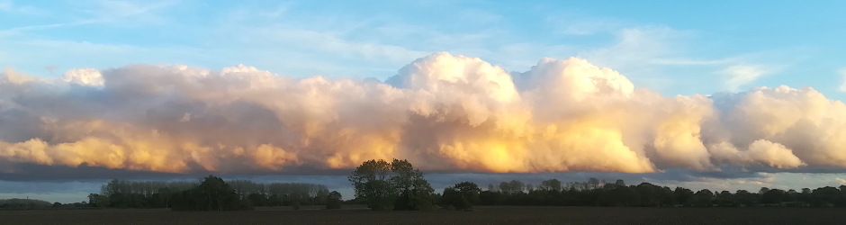 View over the fields from Hunters Lane near Metfield
